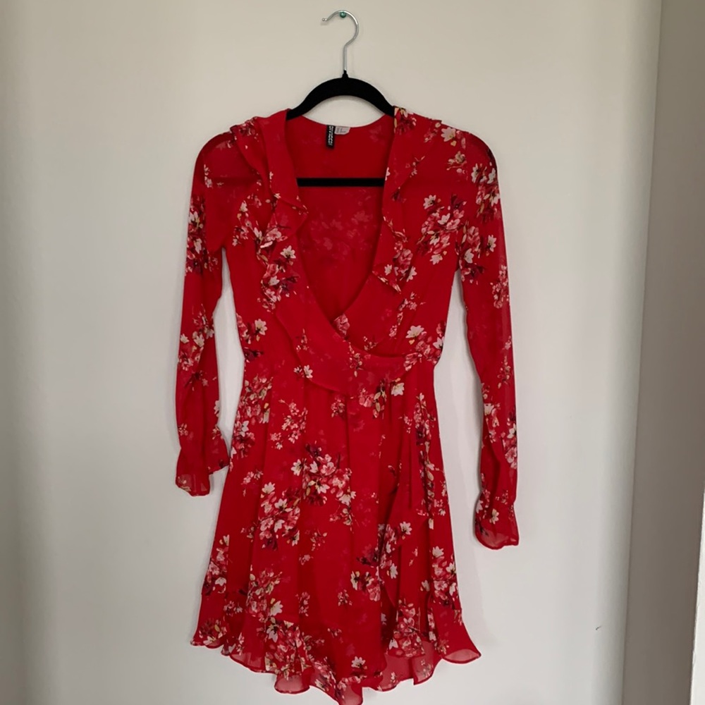 Red Floral Dress